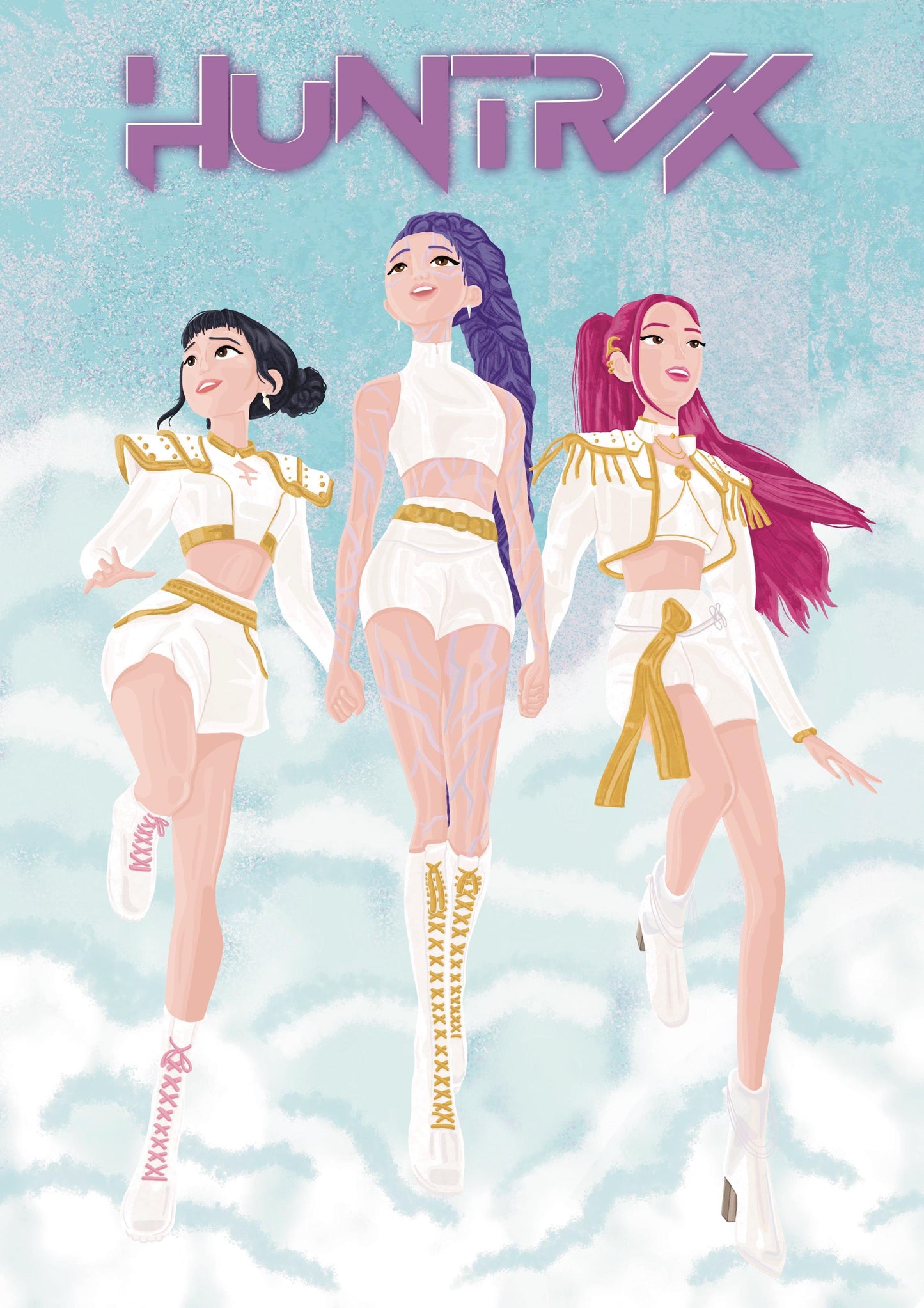 Wall Art | Huntrix | Kpop demon hunters | Illustration Print