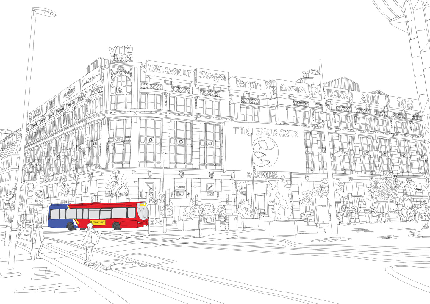 Line Art | Manchester Printworks | Landmark | Illustration Print