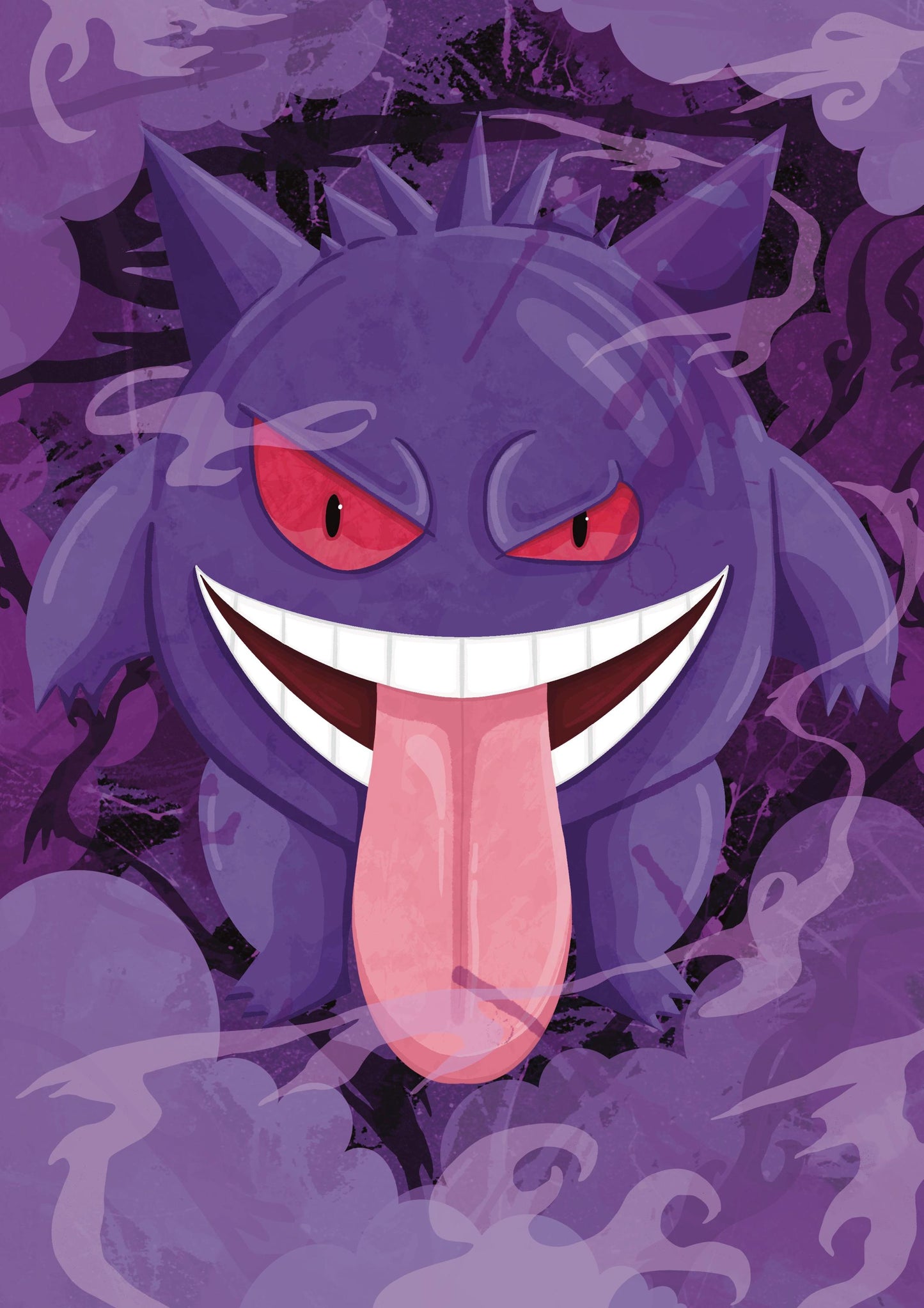 Wall Art | Gengar | Anime | Pokémon | Illustration Print