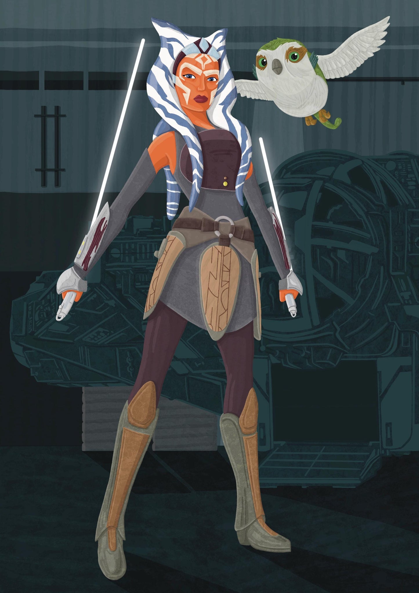 Wall Art | Ahsoka and Morai | Star Wars | Illustration Print