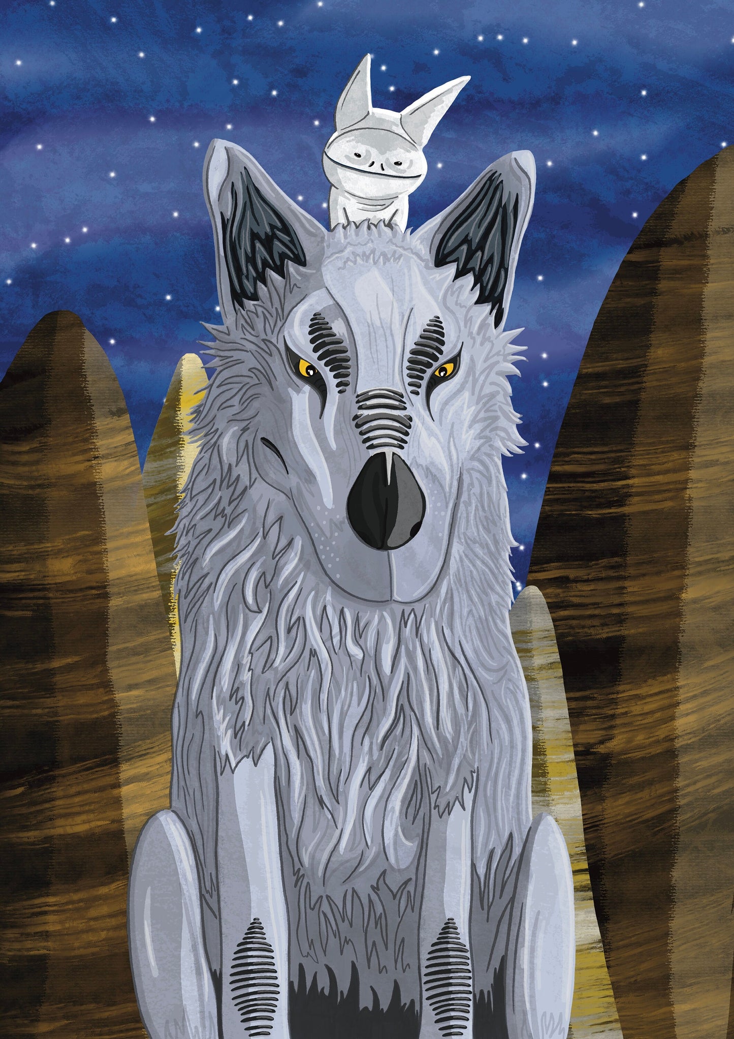 Wall Art | Lothwolf and Lothcat | Star Wars | Illustration Print
