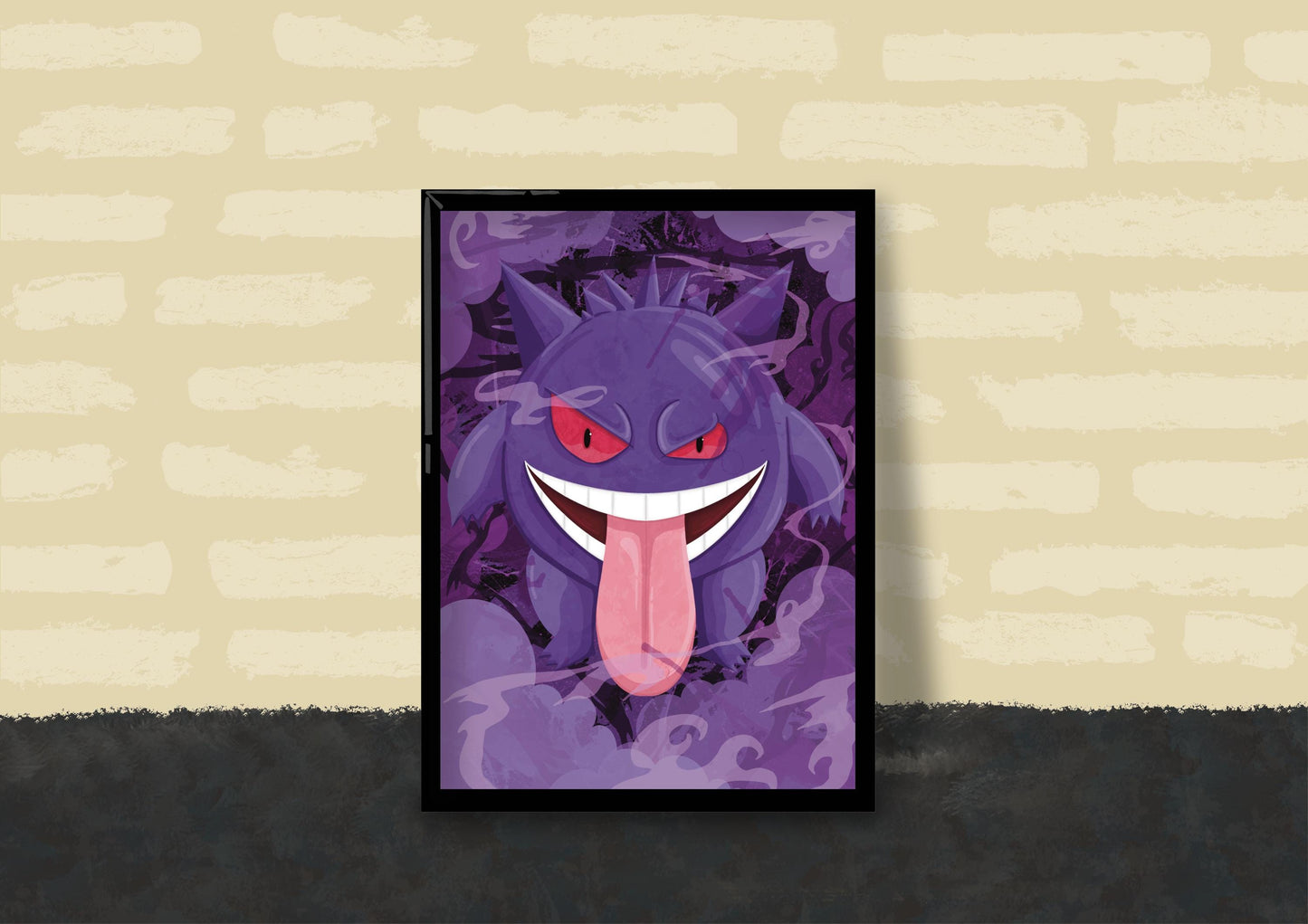 Wall Art | Gengar | Anime | Pokémon | Illustration Print