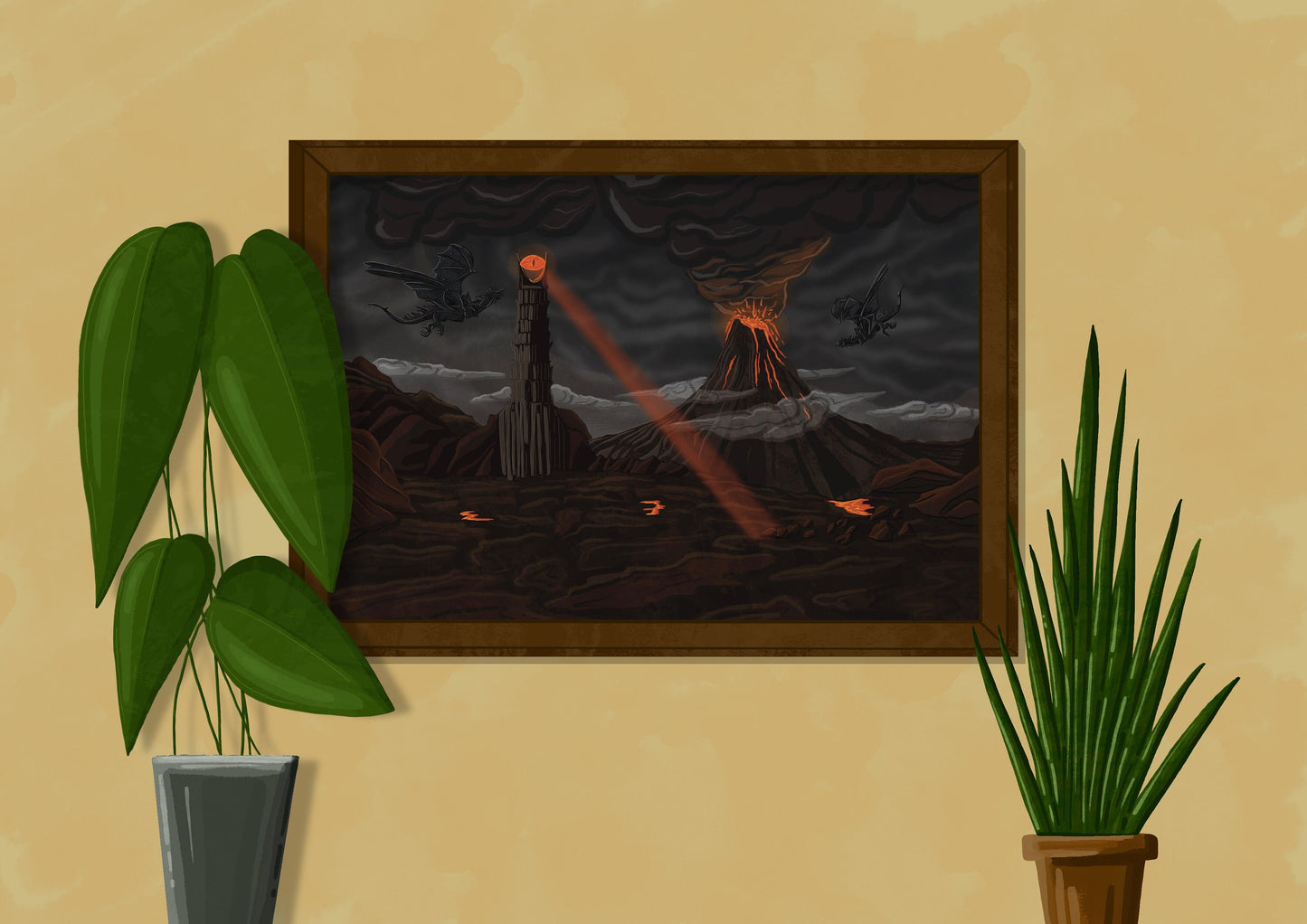 Wall Art | Mordor | Lord of the rings | Illustration Print