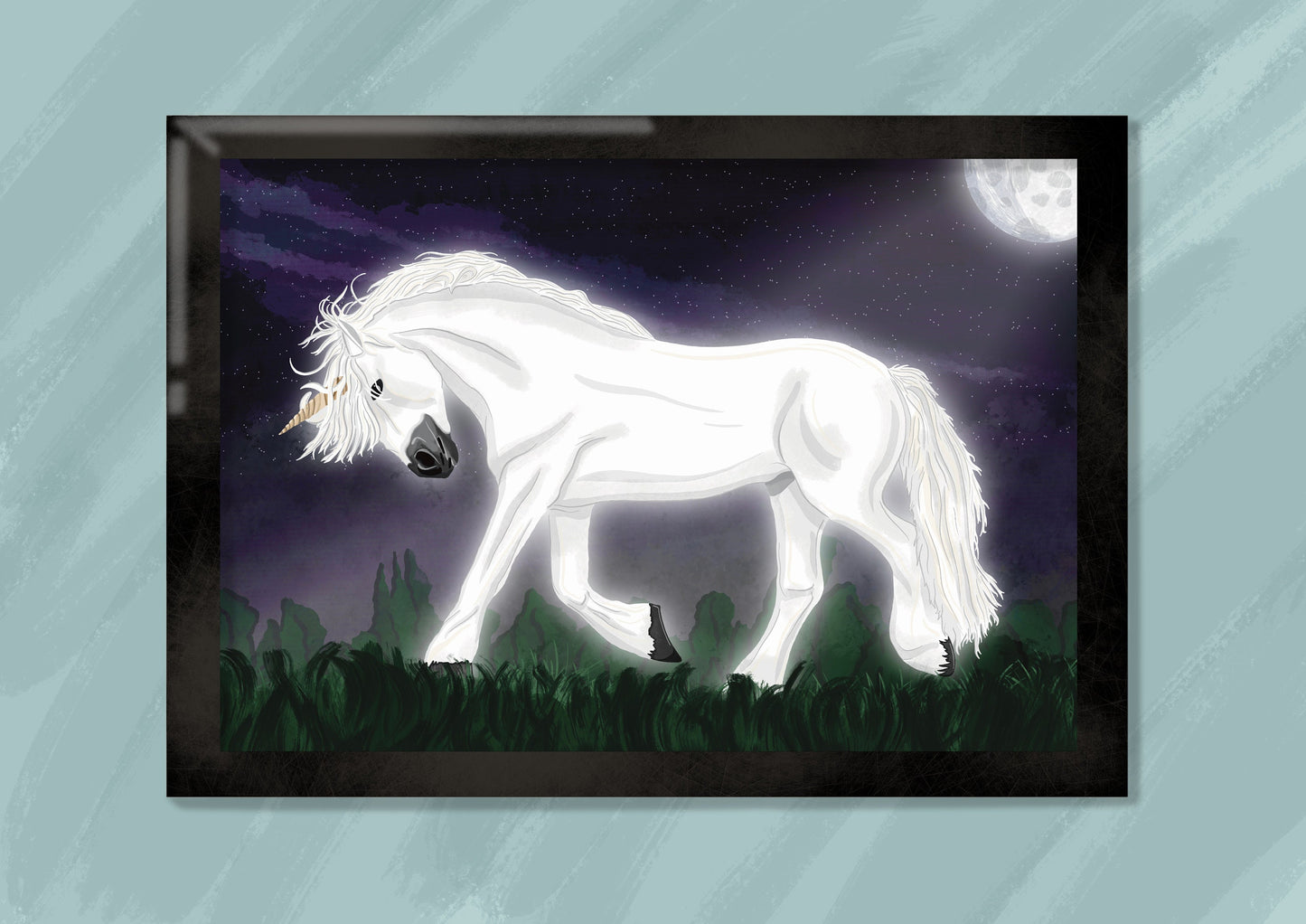 Wall Art | Unicorn | Mythical Creature | Illustration Print