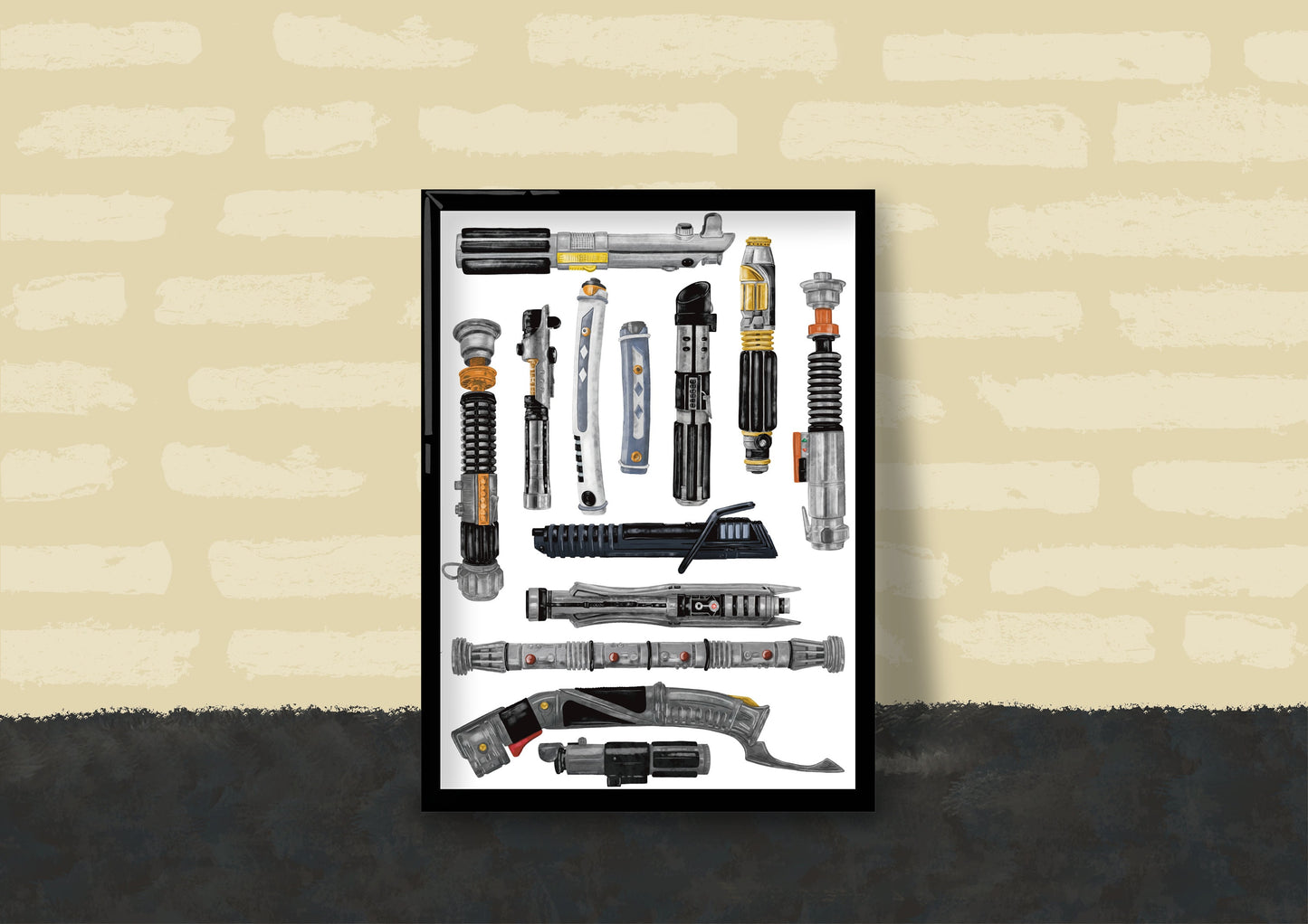 Wall Art | Lightsaber Handles | Star Wars | Illustration Print