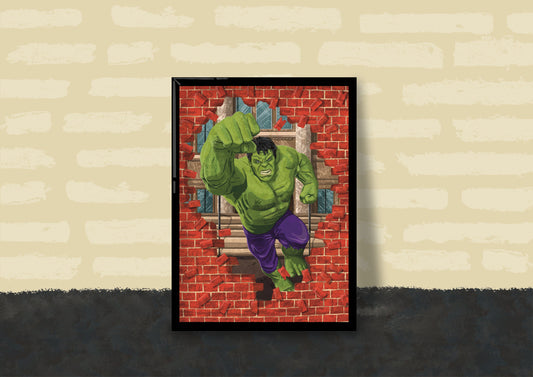 Wall Art | Incredible Hulk | Marvel | Illustration Print