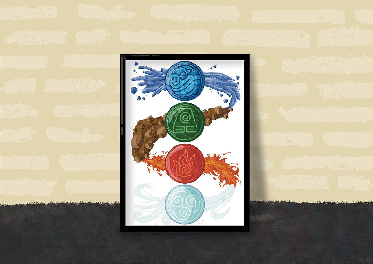 Wall Art | Bending Elements | Anime | ATLA | Illustration Print