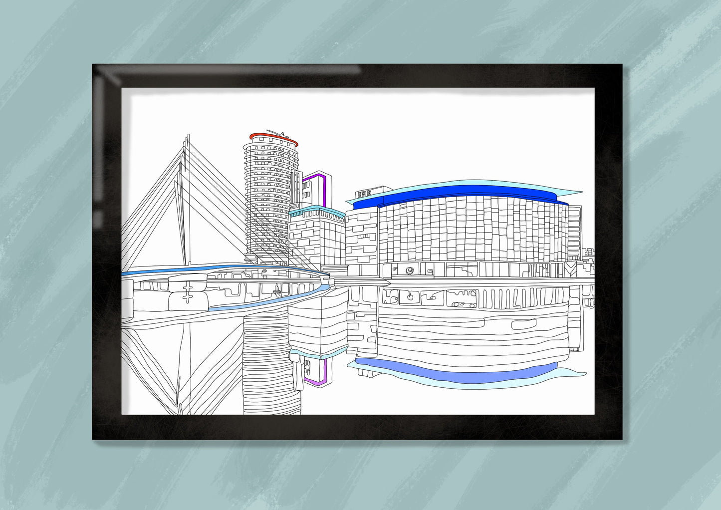 Line Art | Manchester Media City | Landmark | Illustration Print