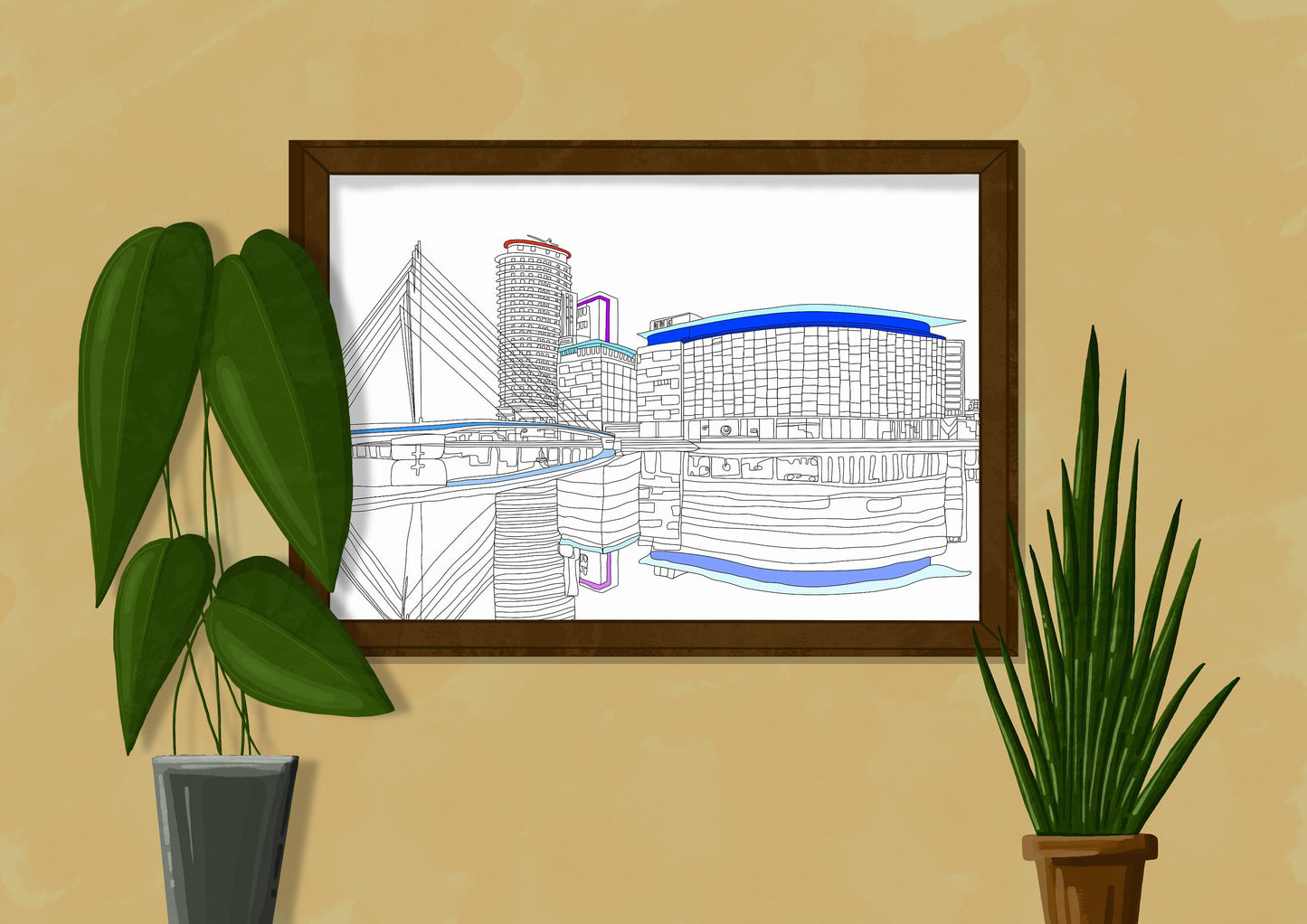 Line Art | Manchester Media City | Landmark | Illustration Print