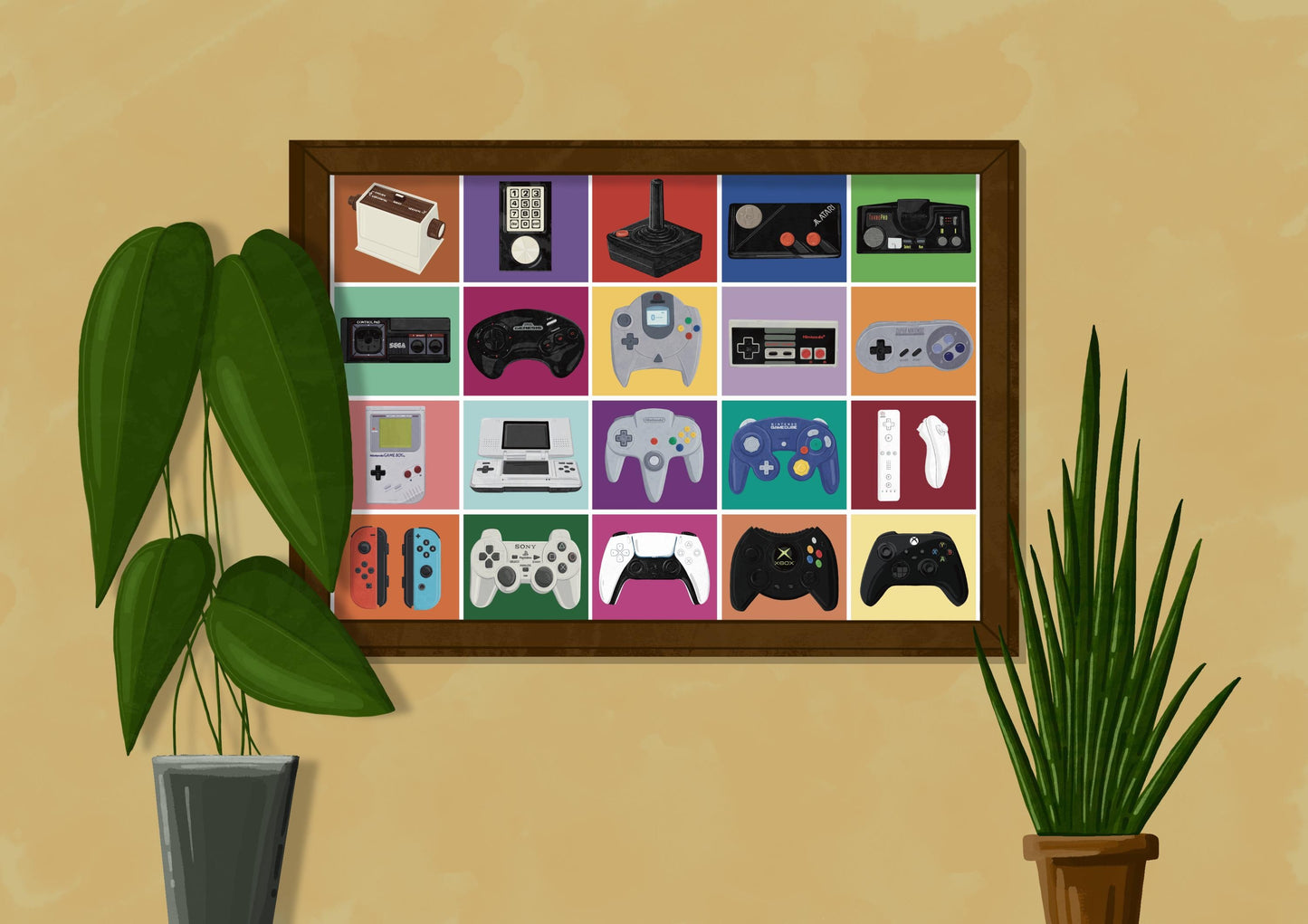 Wall Art | Game Controllers | Gaming | Illustration Print