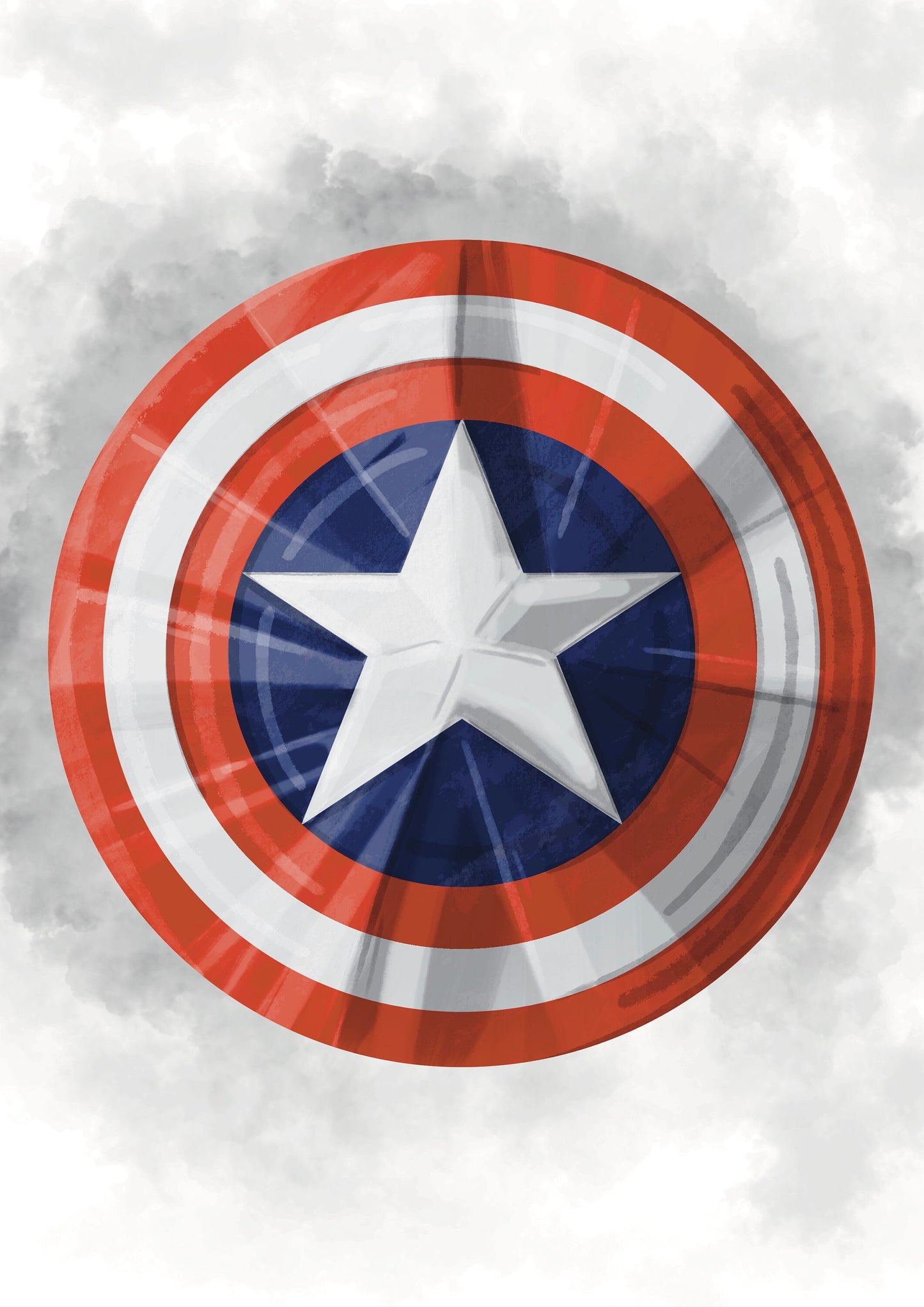 Wall Art | Captain America's shield | Marvel | Illustration Print