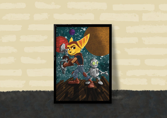 Wall Art | Ratchet & Clank | Illustration Print