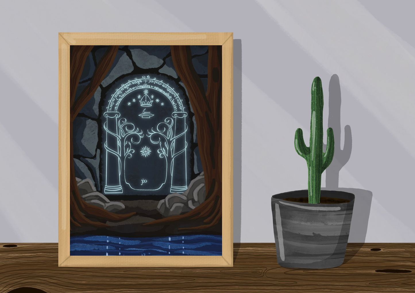 Wall Art | The Door of Moria | Lord of the Rings | Illustration Print