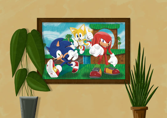 Wall Art | Team Sonic | Saga | Illustration Print