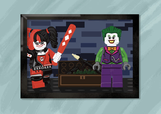 Wall Art | Lego Harley and Joker | Batman | Illustration Print