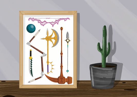Wall Art | Sacred Treasures | Anime | Seven Deadly Sins | Illustration Print