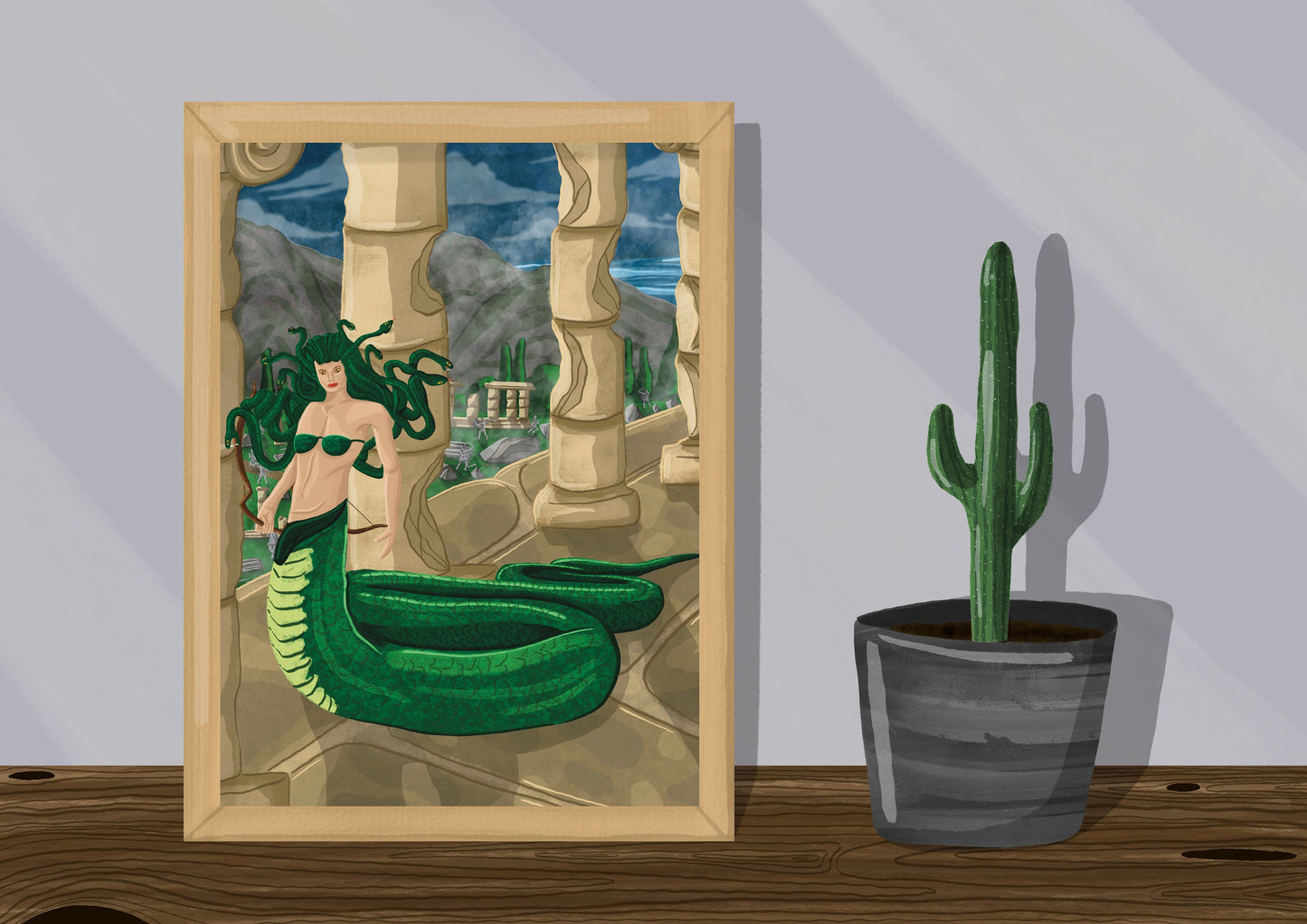 Wall Art | Medusa | Mythical Creature | Greek Mythology | Illustration Print