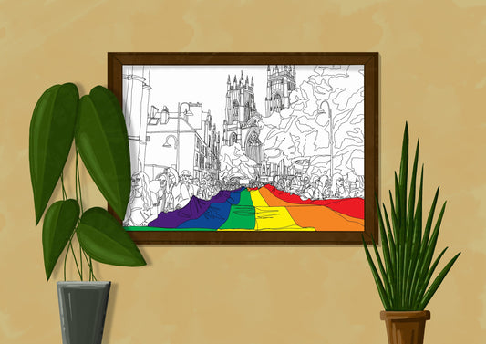 Line Art | York Minster | Landmark | Pride | Illustration Print