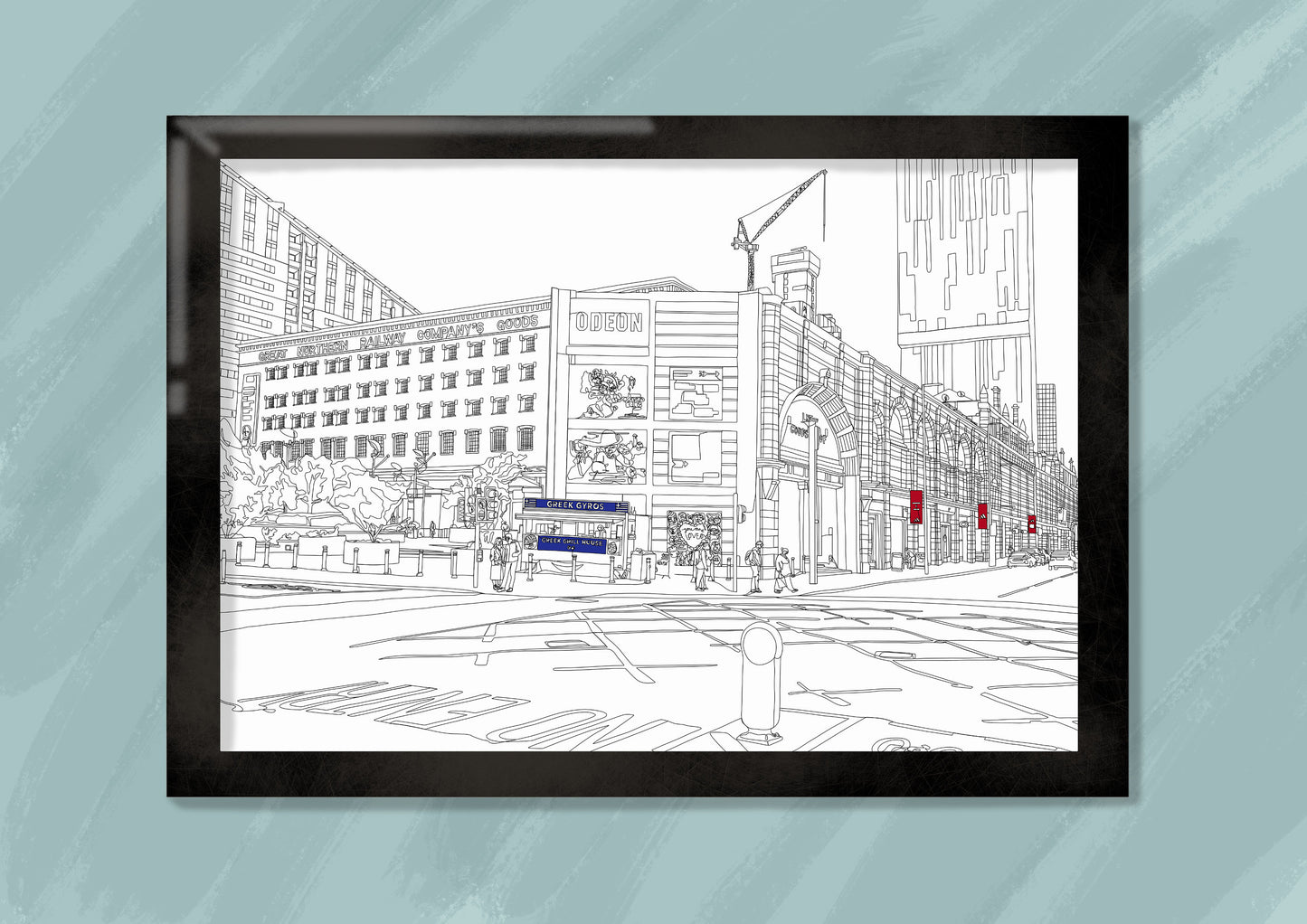 Line Art | Manchester Deansgate and Great Northern | Landmark | Illustration Print