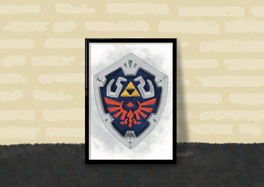 Wall Art | Link's Shield | Zelda | Illustration Print