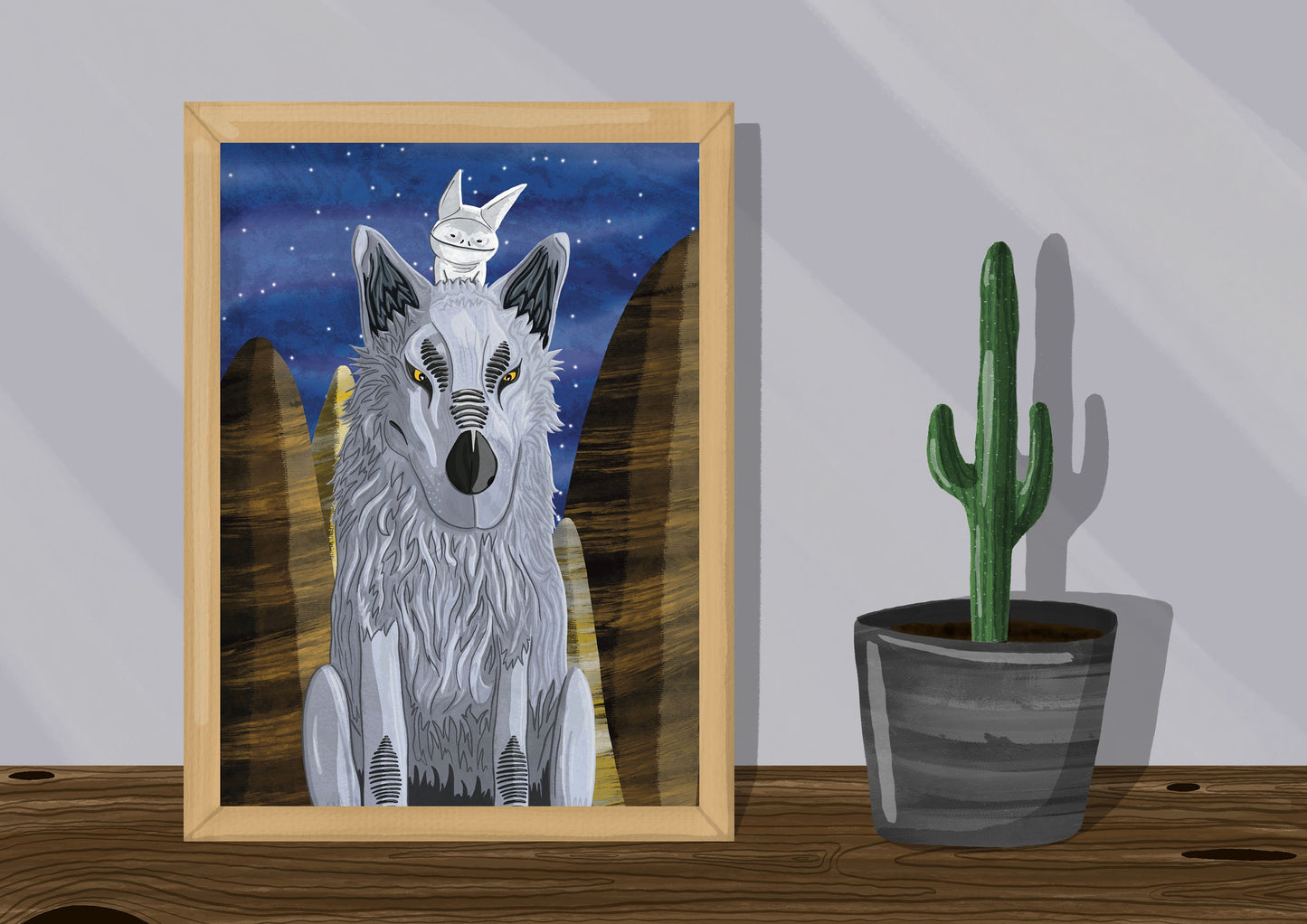 Wall Art | Lothwolf and Lothcat  | Star Wars | Illustration Print