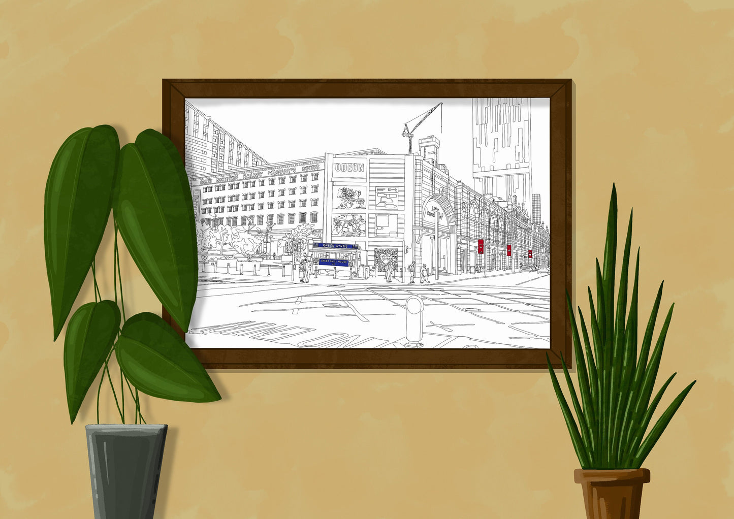 Line Art | Manchester Deansgate and Great Northern | Landmark | Illustration Print