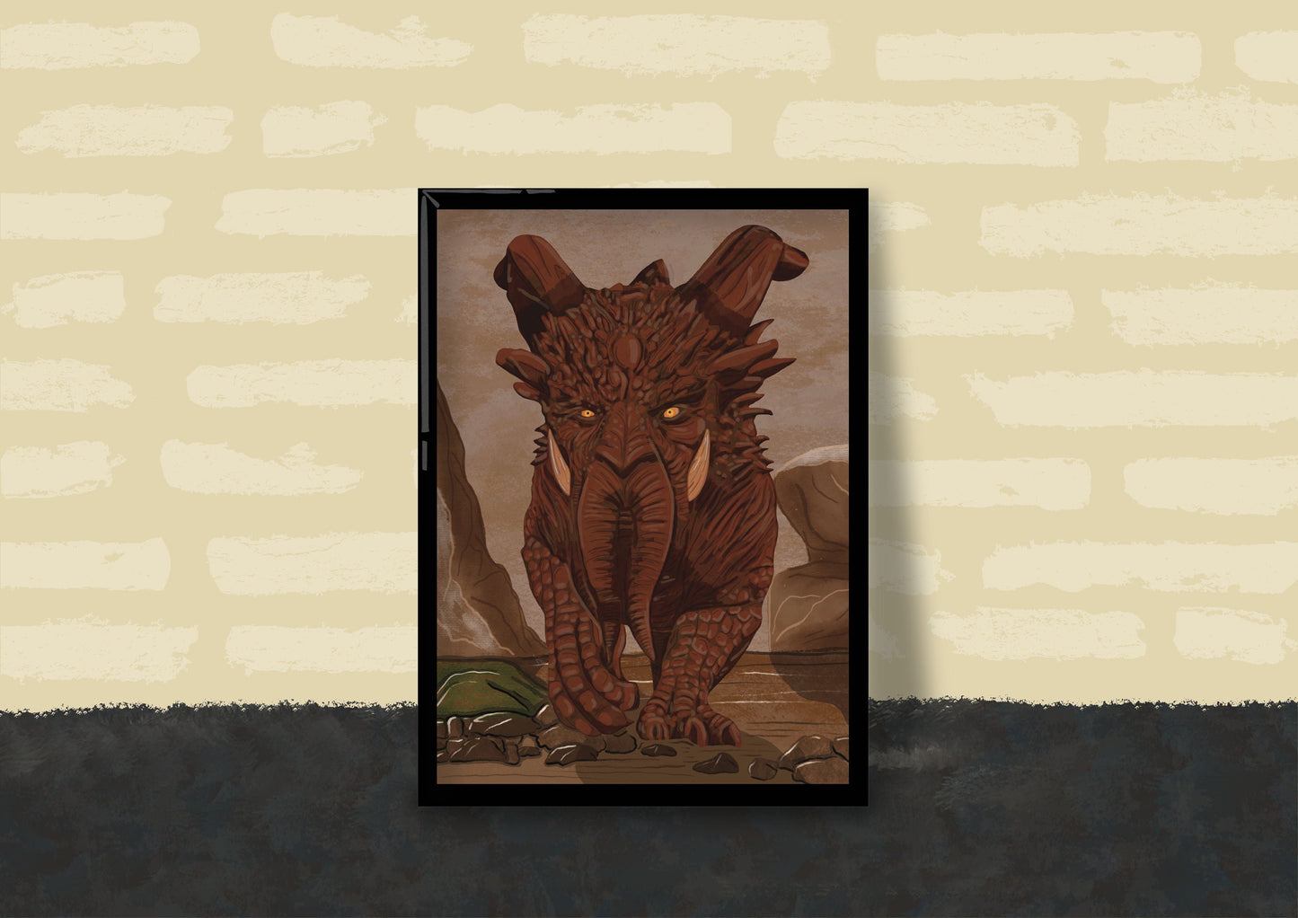 Wall Art | Graphorn | Mythical Creature  | Hogwarts | Wizarding World | Illustration Print