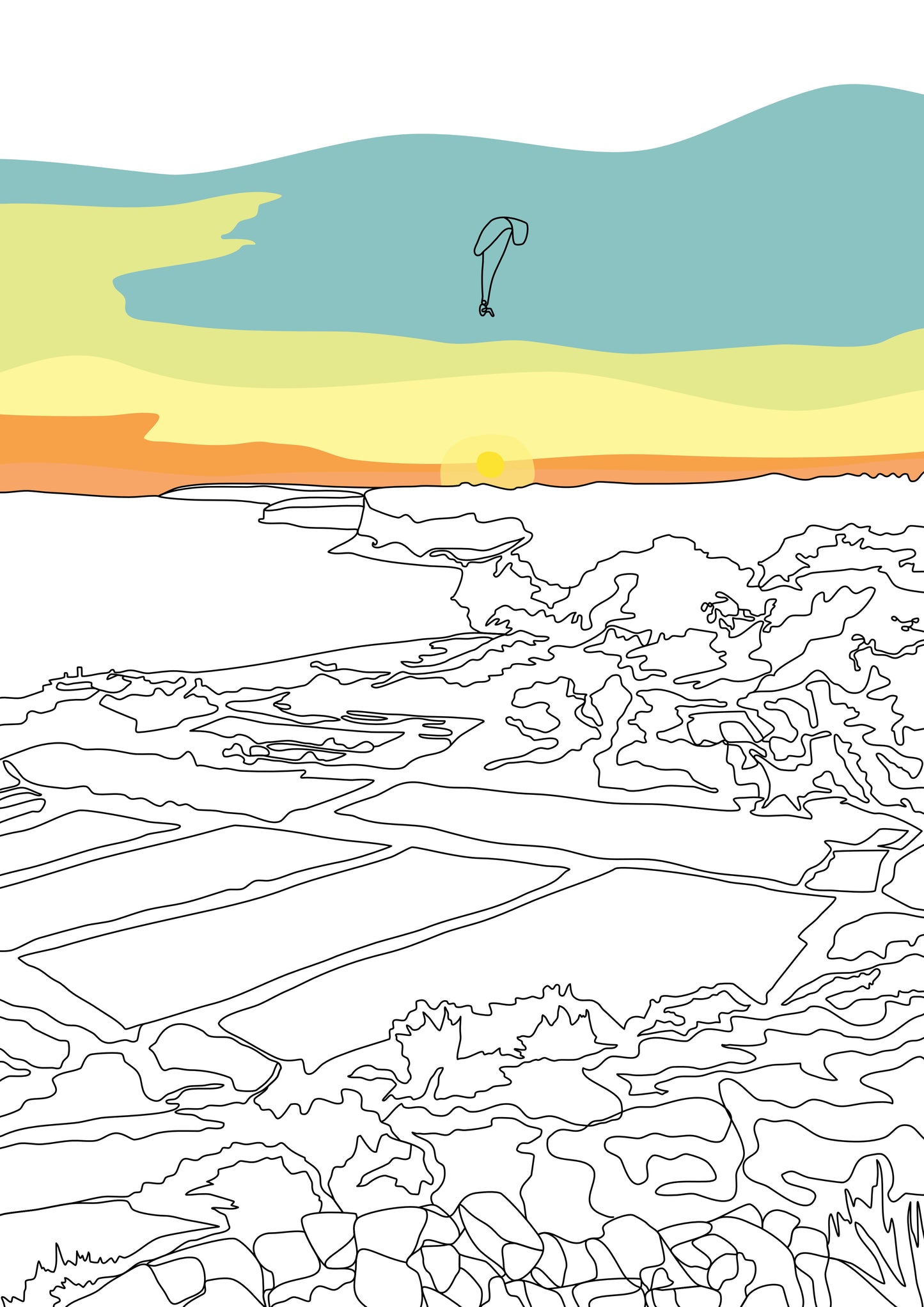 Bespoke Digital Line Art Location Drawing