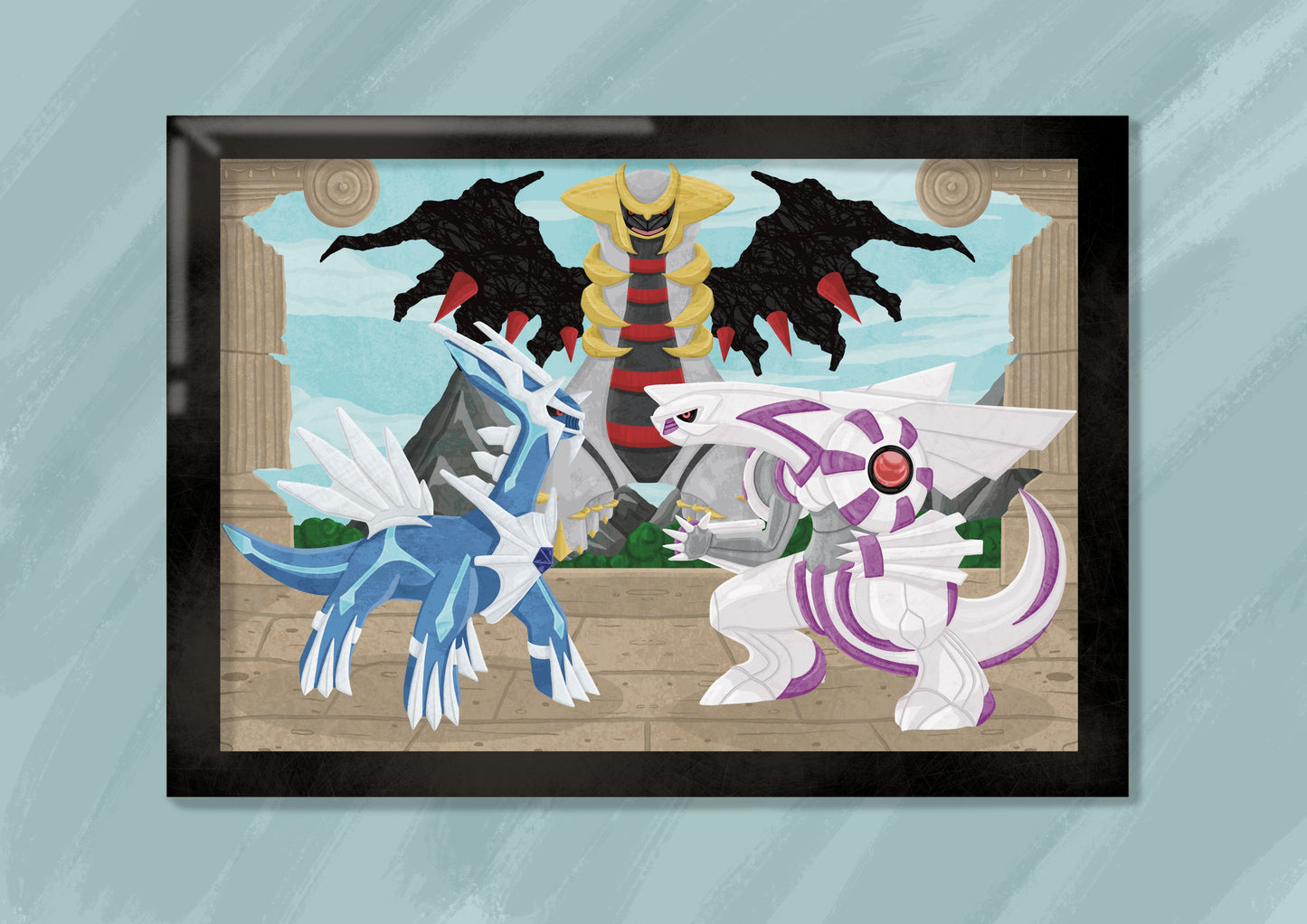 Wall Art | Giratina, Dialga and Palkia| Anime | Pokémon | Illustration Print