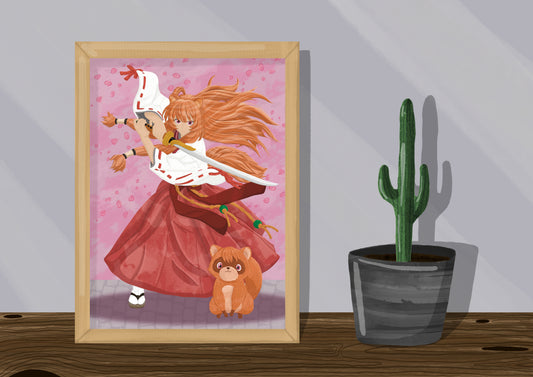 Wall Art | Raphtalia | Anime | Rise of the Shield Hero | Illustration Print