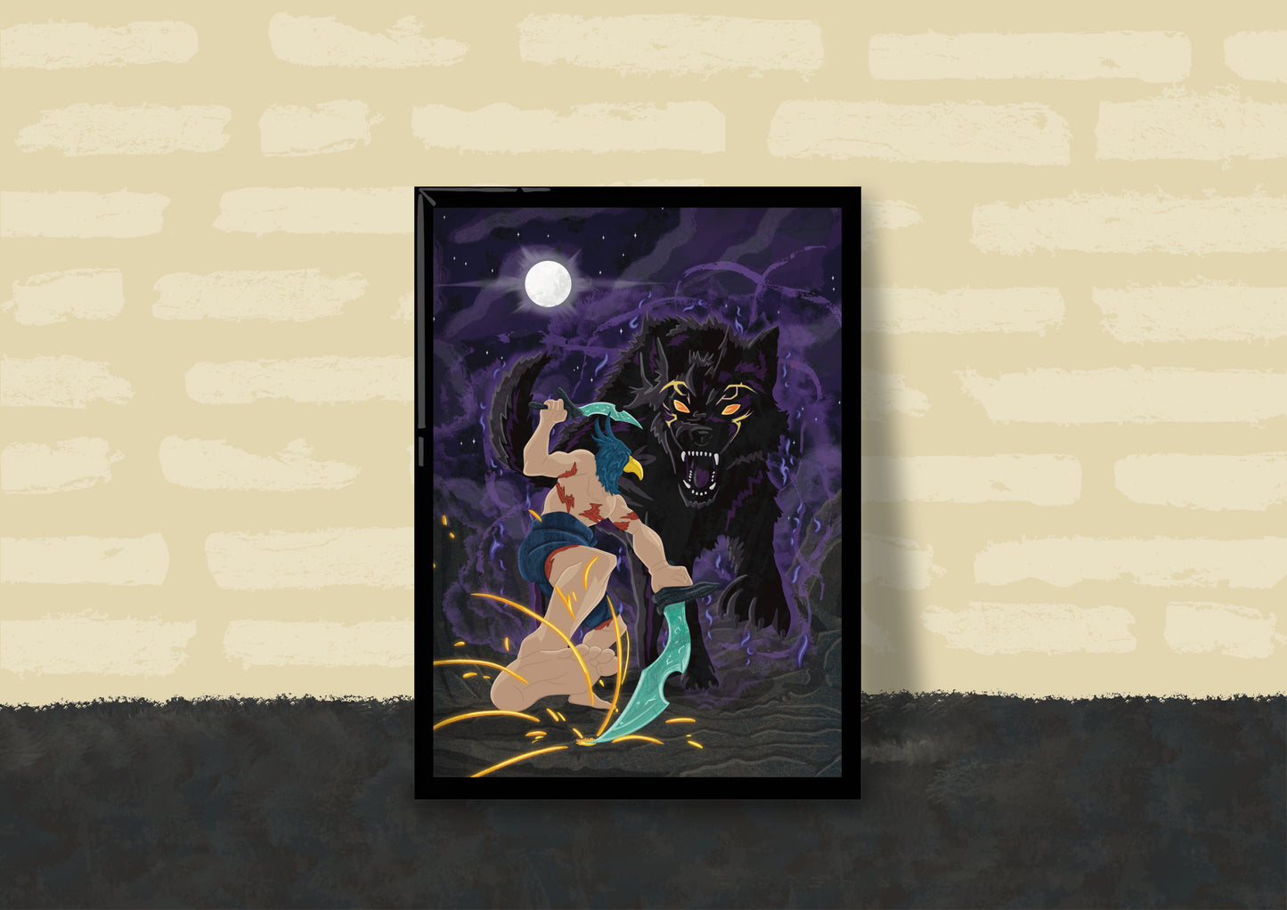 Wall Art | Sunraku and Lycagon | Anime | Shangri-La Frontiers | Illustration Print