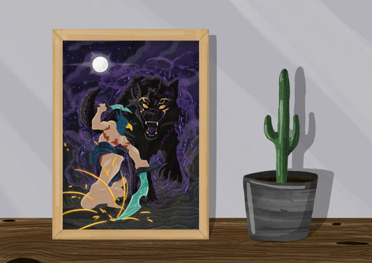 Wall Art | Sunraku and Lycagon | Anime | Shangri-La Frontiers | Illustration Print