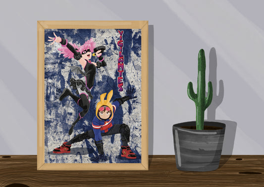 Wall Art | Pop Step and The Crawler | Anime | My Hero Academia - Vigilantes | Illustration Print