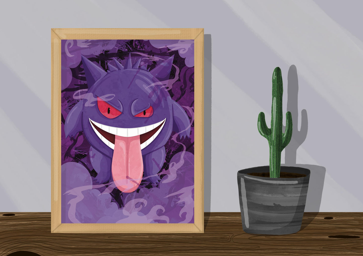 Wall Art | Gengar | Anime | Pokémon | Illustration Print