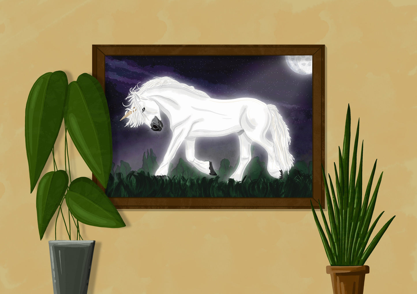 Wall Art | Unicorn | Mythical Creature | Illustration Print