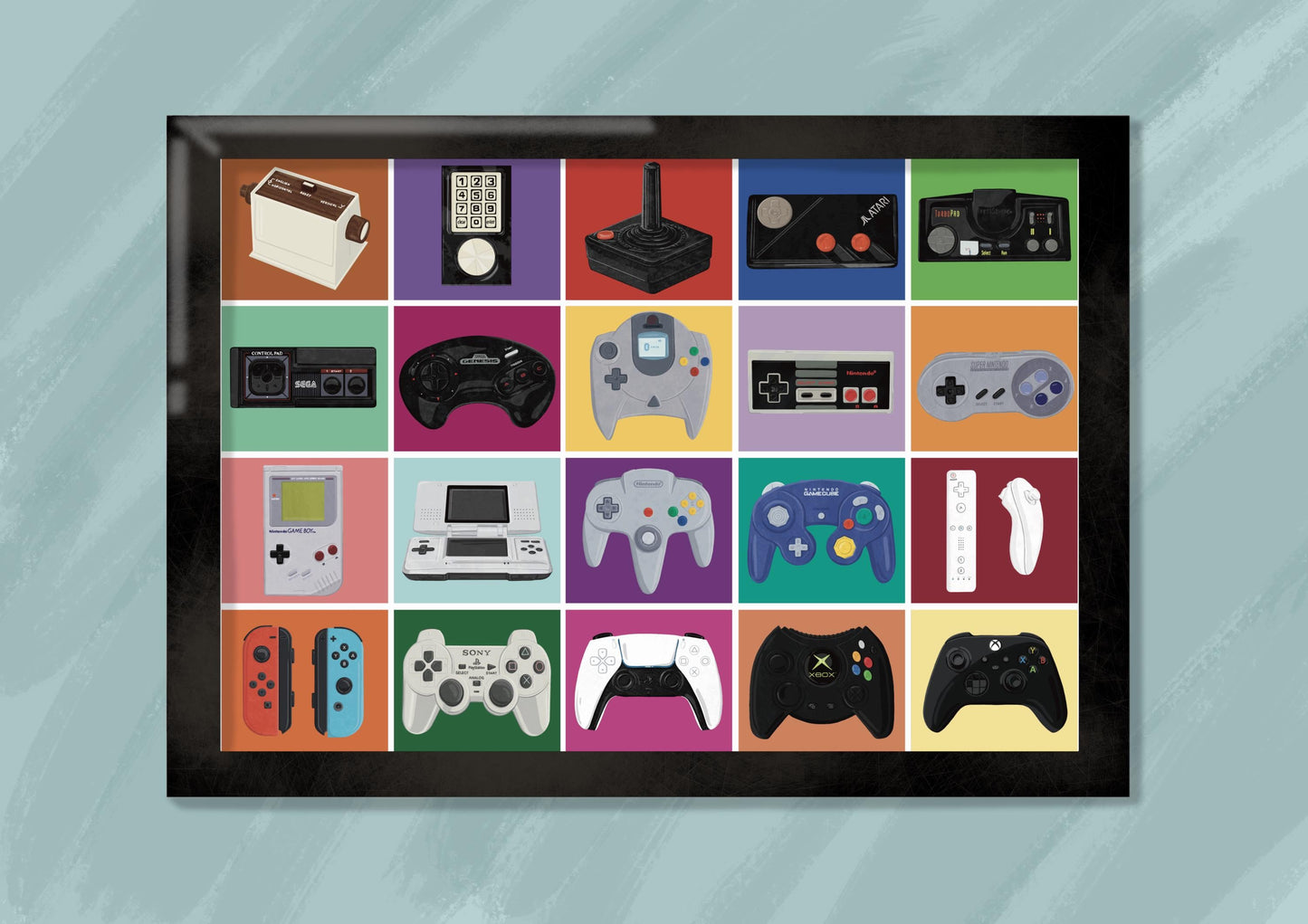 Wall Art | Game Controllers | Gaming | Illustration Print