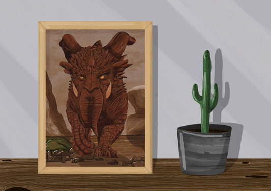 Wall Art | Graphorn | Mythical Creature  | Hogwarts | Wizarding World | Illustration Print