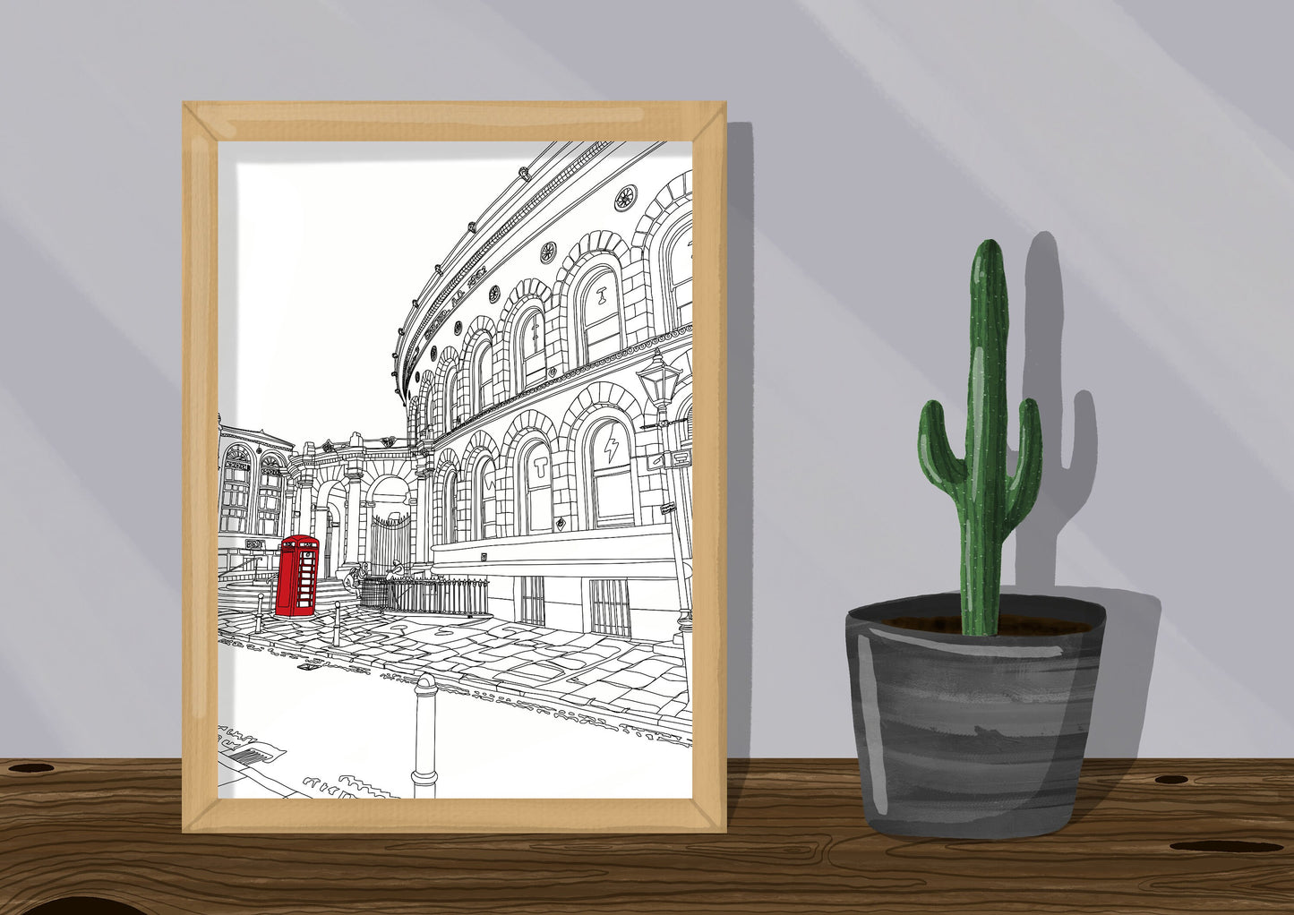 Line Art | Leeds Corn Exchange | Landmark | Illustration Print