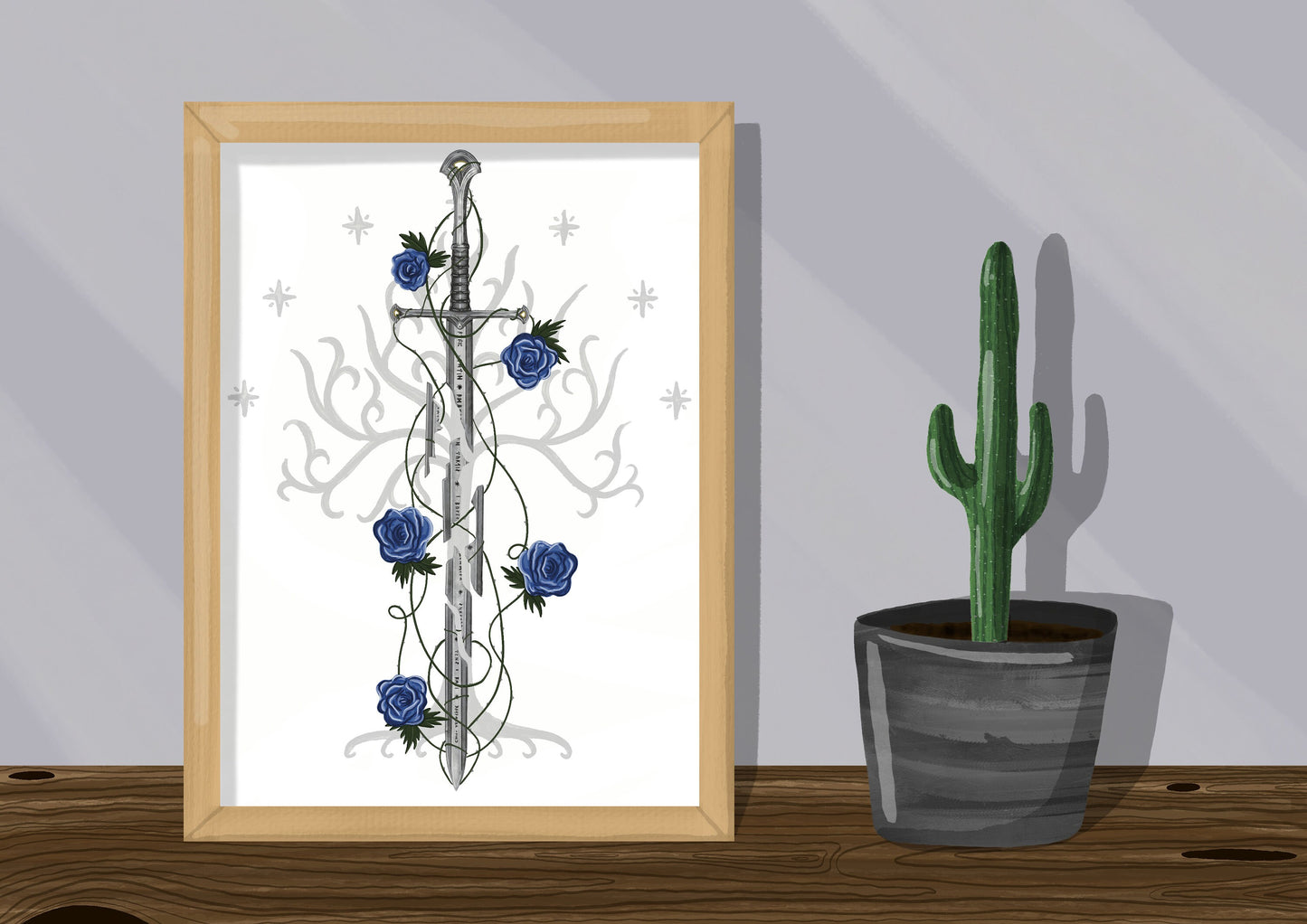 Wall Art | The Andúril Sword | Lord of the Rings | Illustration Print