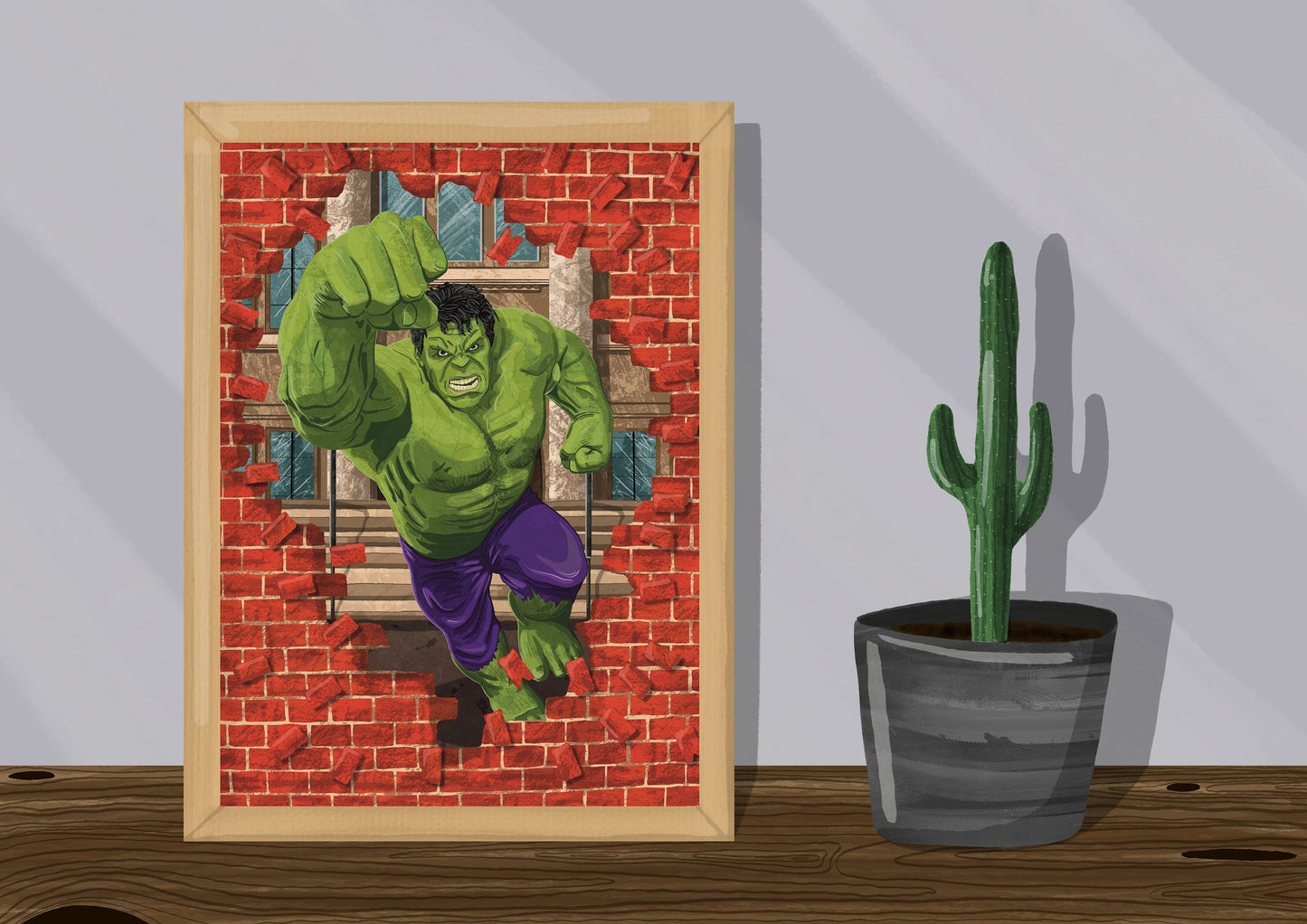 Wall Art | Incredible Hulk | Marvel | Illustration Print