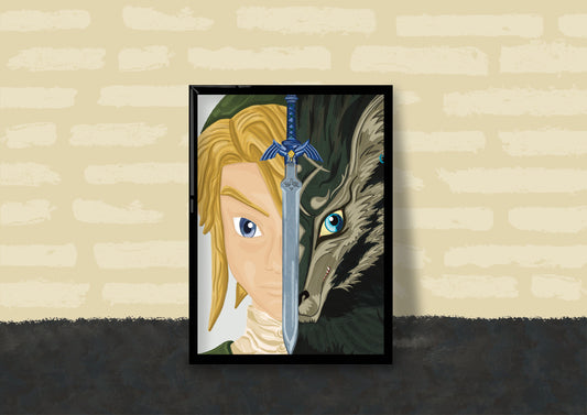Wall Art | Link Twilight Princess | Zelda | Illustration Print