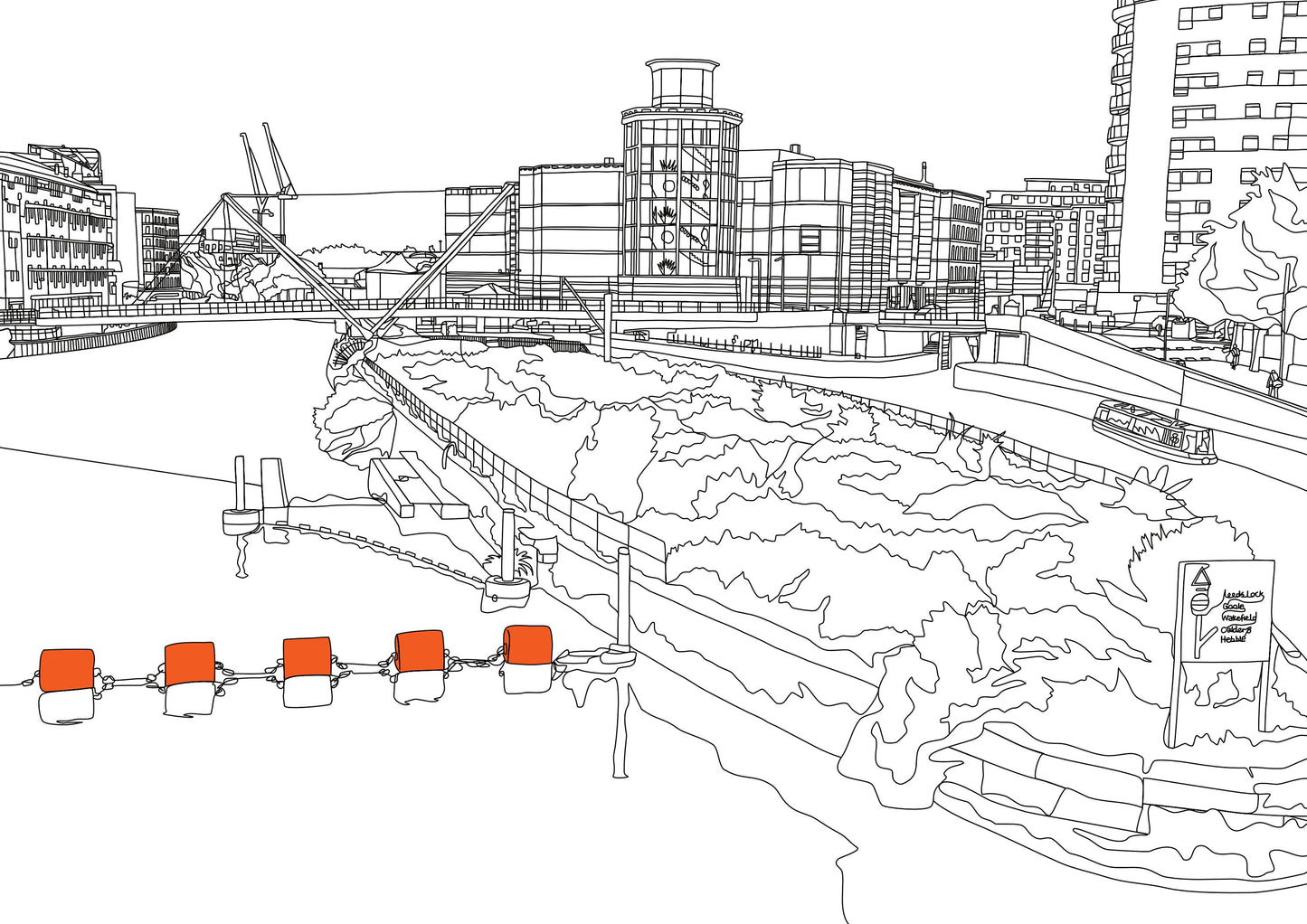 Line Art | Leeds Royal Armouries | Landmark | Illustration Print