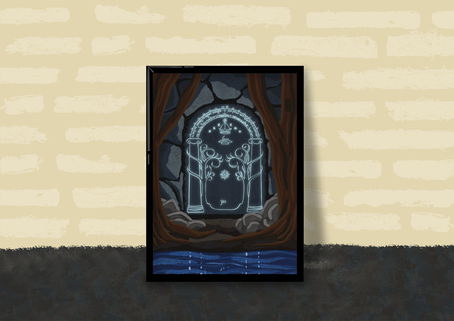 Wall Art | The Door of Moria | Lord of the Rings | Illustration Print