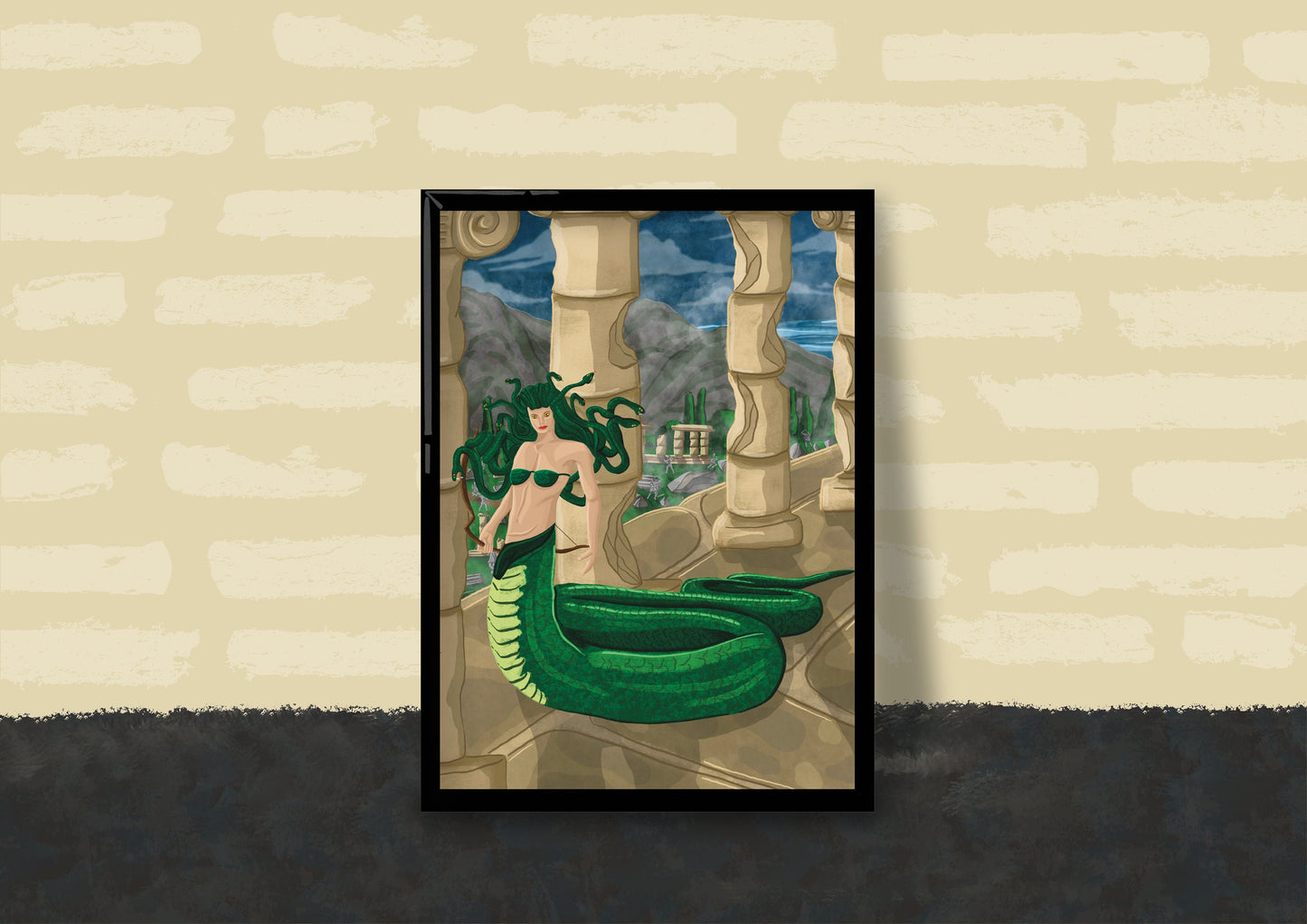 Wall Art | Medusa | Mythical Creature | Greek Mythology | Illustration Print