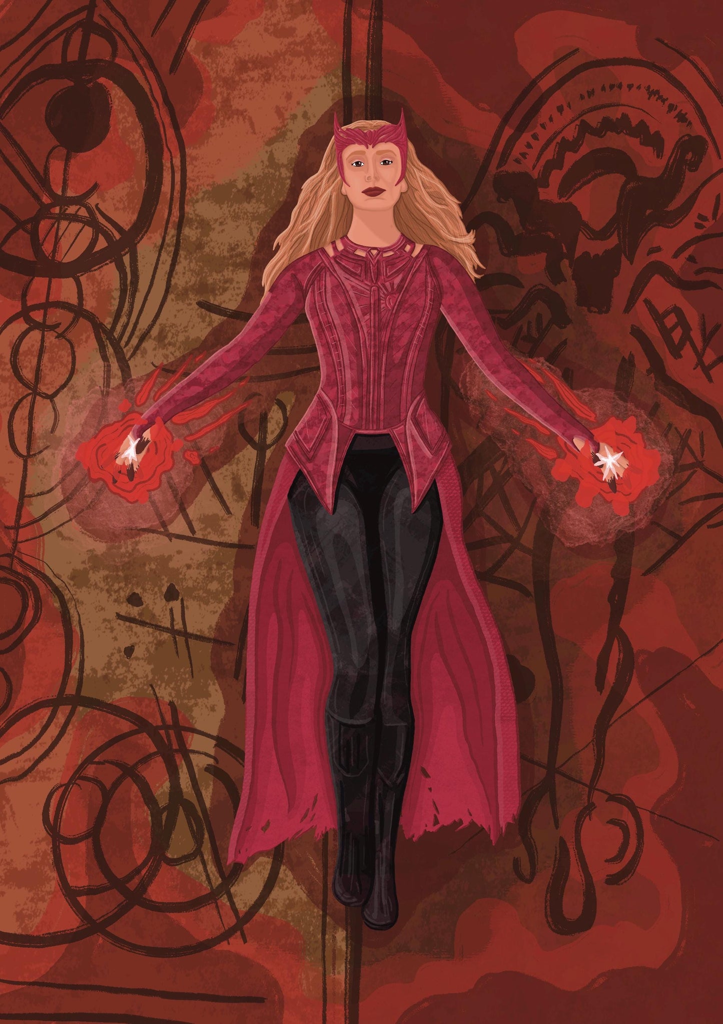 Wall Art | Scarlet Witch | Marvel | Illustration Print